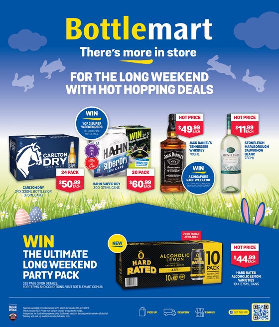 Bottlemart catalogue in Canberra ACT | For The Long Weekend With Hot Hopping Deals | 27/03/2024 - 09/04/2024