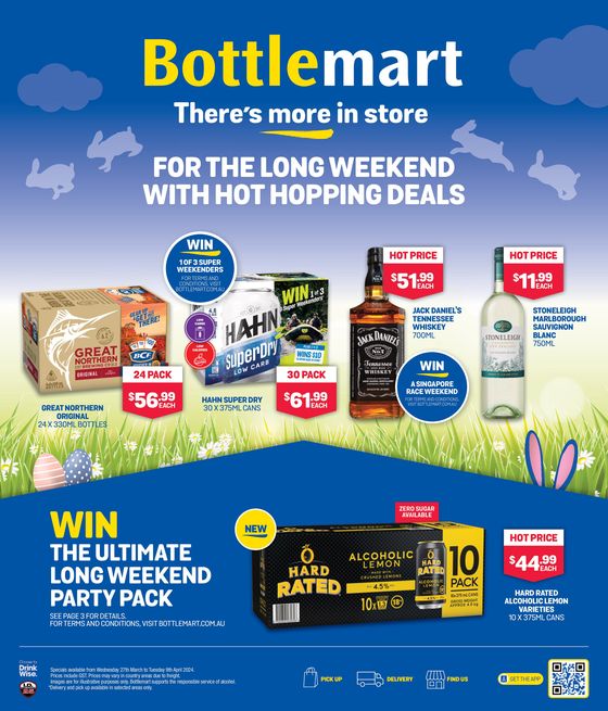 Bottlemart catalogue in Sunshine Coast QLD | For The Long Weekend With Hot Hopping Deals | 27/03/2024 - 09/04/2024