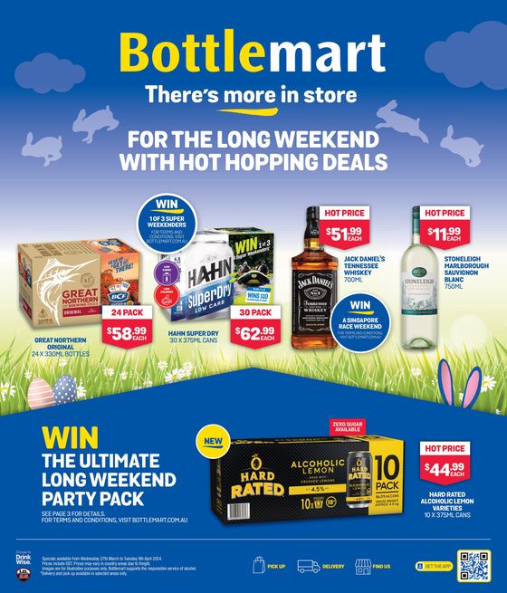 Bottlemart catalogue in Yeppoon QLD | For The Long Weekend With Hot Hopping Deals | 27/03/2024 - 09/04/2024