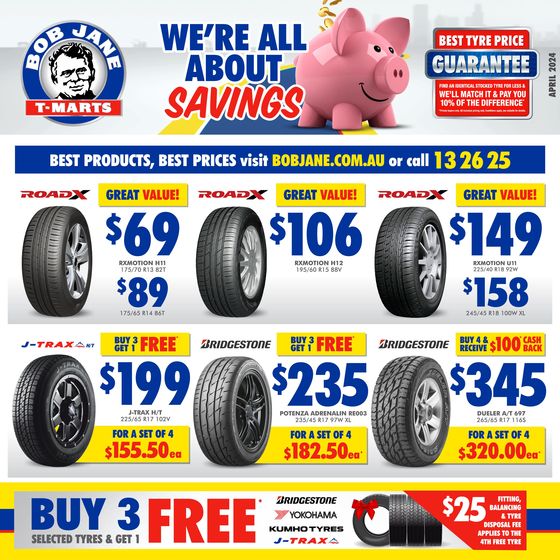 Bob Jane T-Marts catalogue in Greater Dandenong VIC | We Are All About Savings | 01/04/2024 - 30/04/2024