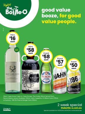 The Bottle-O catalogue in Rockingham WA | Good Value Booze, For Good Value People 01/04 | 01/04/2024 - 14/04/2024