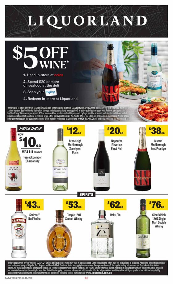 Liquorland catalogue in Port Lincoln SA | Weekly Specials | 27/03/2024 - 02/04/2024