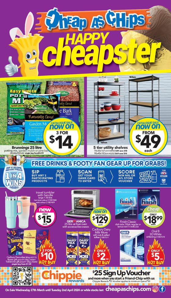 Cheap As Chips catalogue in Warrnambool VIC | Happy Cheapster  | 27/03/2024 - 02/04/2024