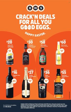 Liquor offers in Brisbane QLD | Weekly Specials  in BWS | 27/03/2024 - 02/04/2024