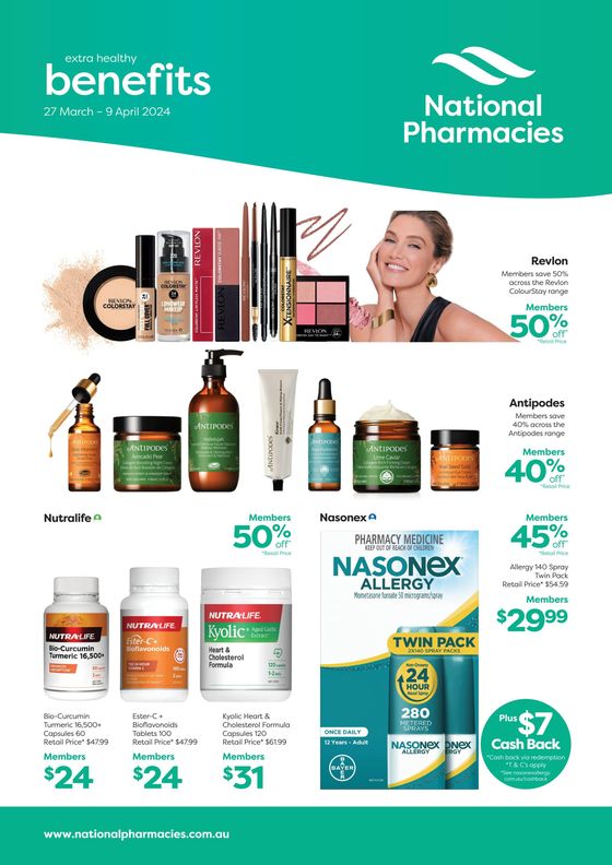 National Pharmacies catalogue in Melbourne VIC | Extra Health Benefits April | 27/03/2024 - 09/04/2024