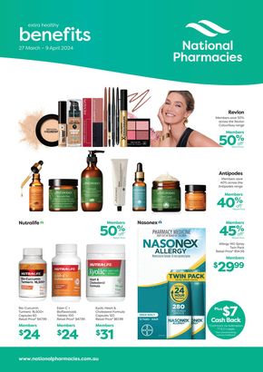 Health & Beauty offers in Port Pirie SA | Extra Health Benefits April in National Pharmacies | 27/03/2024 - 09/04/2024