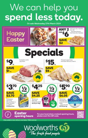 Groceries offers in Taree NSW | Weekly Specials - 27/03 in Woolworths | 27/03/2024 - 02/04/2024