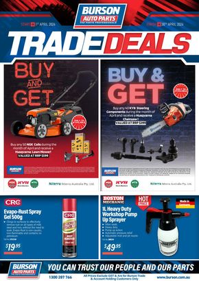 Hardware & Auto offers in Katherine NT | Trade Deals: April 2024 in Burson Auto Parts | 01/04/2024 - 30/04/2024
