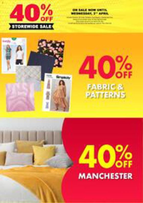 Lincraft catalogue in Gold Coast QLD | 40% OFF Storewide Sale | 29/03/2024 - 03/04/2024