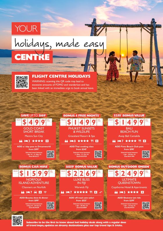 Flight Centre catalogue in Sunshine Coast QLD | April Catalogue 2024 | 02/04/2024 - 30/04/2024