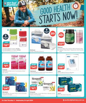 Health & Beauty offers in Yarra VIC | Good Health Starts Now! in Your Local Pharmacy | 04/04/2024 - 24/04/2024