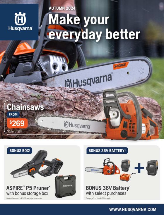 Husqvarna catalogue in Wollongong NSW | Autumn 2024: Make Your Everyday Better  | 02/04/2024 - 31/05/2024