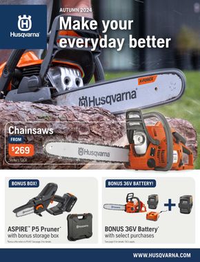 Hardware & Auto offers in Bathurst NSW | Autumn 2024: Make Your Everyday Better  in Husqvarna | 02/04/2024 - 31/05/2024