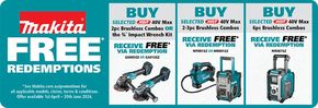 Hardware & Auto offers in Sawtell NSW | Makita Free Redemptions in Gasweld | 02/04/2024 - 30/06/2024