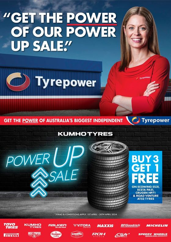 Tyrepower catalogue in Karratha WA | Get The Power Of Our Power Up Sale | 02/04/2024 - 30/04/2024
