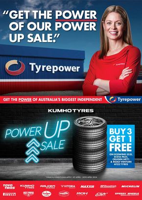 Hardware & Auto offers in Busselton WA | Get The Power Of Our Power Up Sale in Tyrepower | 02/04/2024 - 30/04/2024