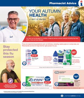 Health & Beauty offers in Somerset TAS | Your Autumn Health in Pharmacist Advice | 04/04/2024 - 12/05/2024