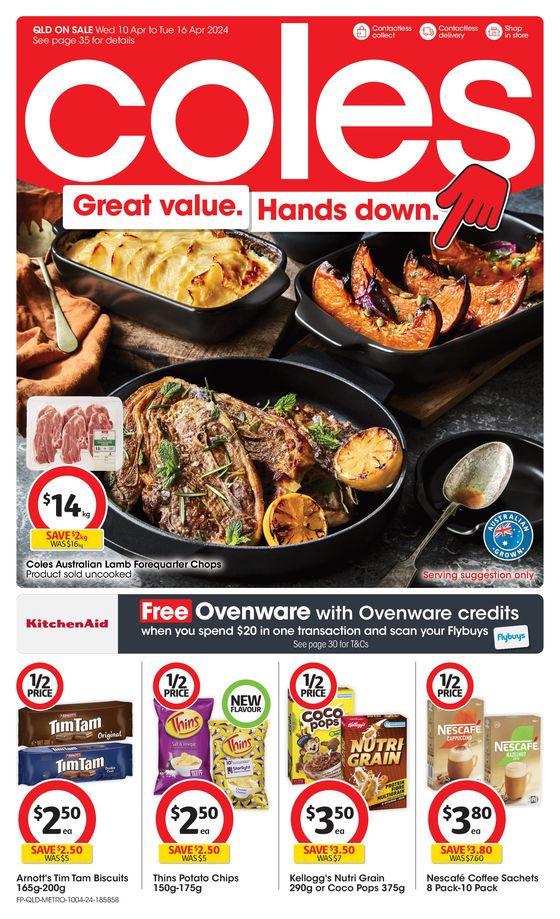 Coles catalogue in Coochiemudlo Island QLD | Great Value. Hands Down. - 10th April | 10/04/2024 - 16/04/2024