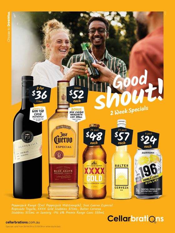 Cellarbrations catalogue in Forster NSW | Good Shout! 08/04 | 08/04/2024 - 21/04/2024