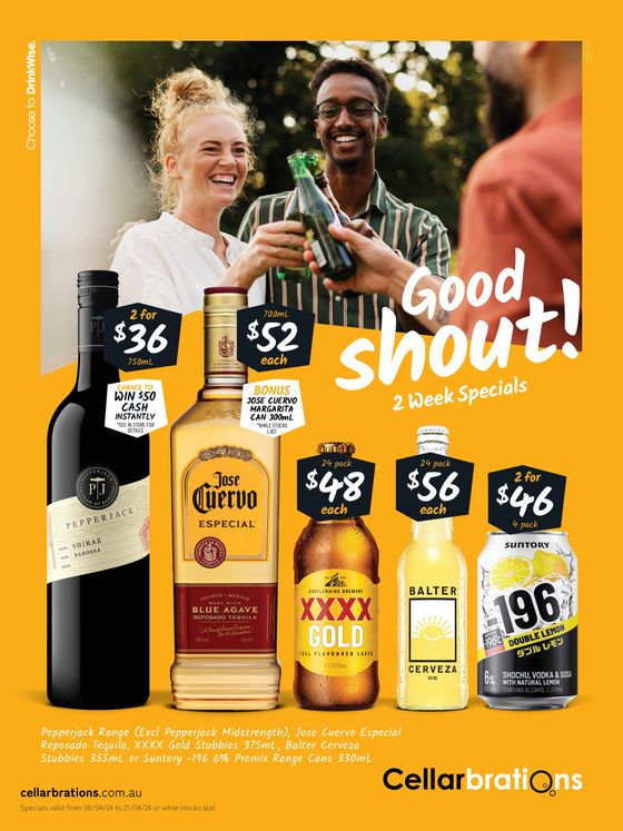 Cellarbrations catalogue in Gympie QLD | Good Shout! 08/04 | 08/04/2024 - 21/04/2024