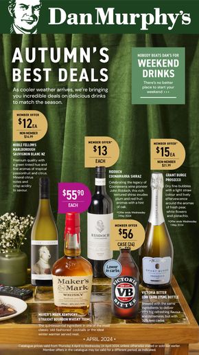 Liquor offers in Gladstone QLD | Autumn's Best Deals in Dan Murphy's | 04/04/2024 - 24/04/2024