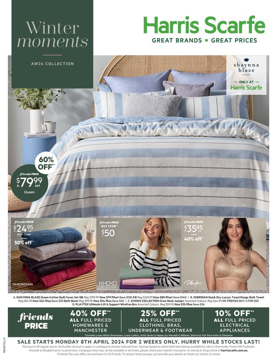 Harris Scarfe catalogue in Greater Dandenong VIC | Winter Moments | 08/04/2024 - 22/04/2024