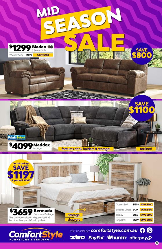 ComfortStyle Furniture & Bedding catalogue | Midseason Sale | 08/04/2024 - 28/04/2024