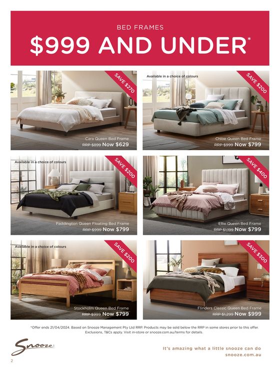 Snooze catalogue in Central Coast NSW | Autumn Sale | 08/04/2024 - 21/04/2024
