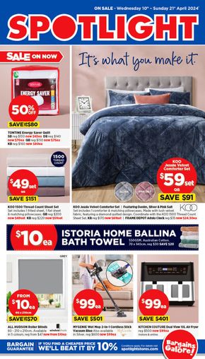 Home Furnishings offers in Geraldton WA | It's What You Make It in Spotlight | 10/04/2024 - 21/04/2024