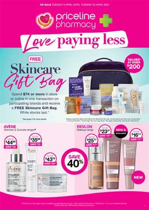 Priceline catalogue in Bowral NSW | Skincare Goody Bag | 09/04/2024 - 23/04/2024