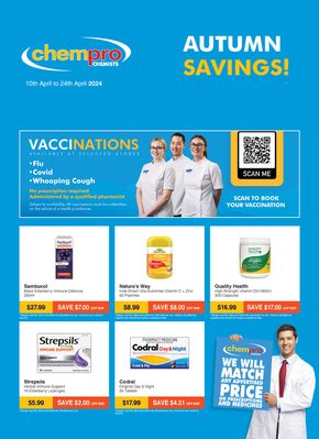 Health & Beauty offers in Beerwah QLD | Autumn Savings in Chempro | 11/04/2024 - 24/04/2024