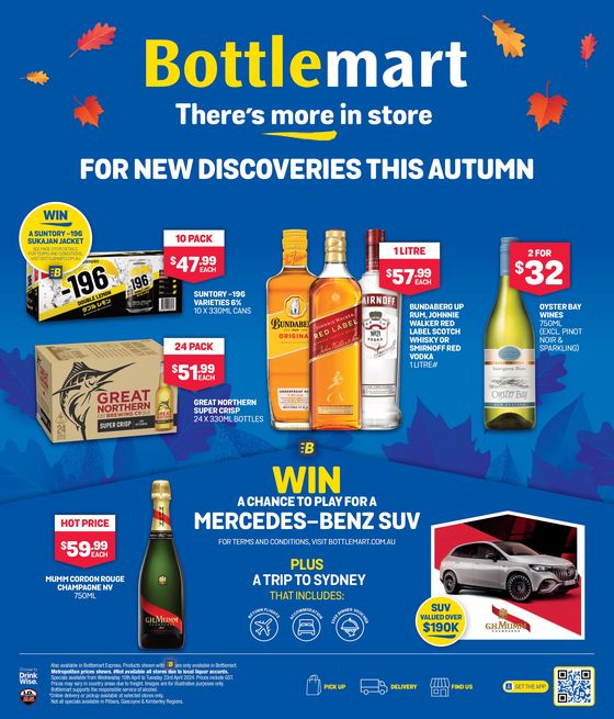 Bottlemart catalogue in Joondalup WA | For New Discoveries This Autumn | 11/04/2024 - 23/04/2024