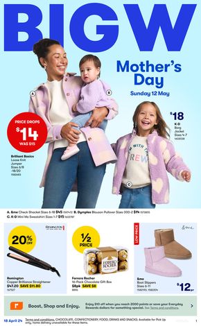 BIG W catalogue in Mandurah WA | Mother’s Day 18/04 | 18/04/2024 - 01/05/2024