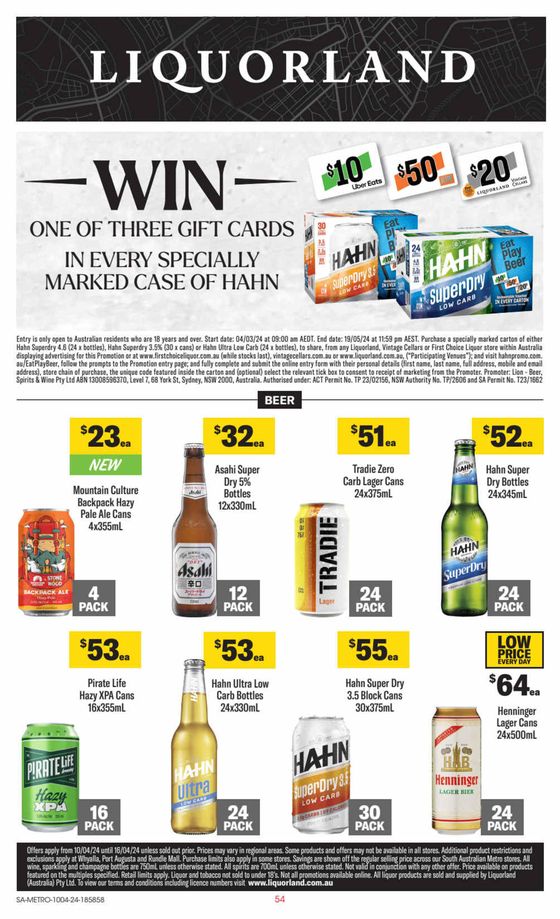 Liquorland catalogue in Enfield VIC | Weekly Specials | 10/04/2024 - 16/04/2024