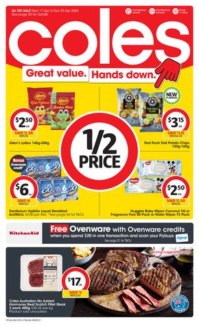 Coles catalogue in Crafers SA | Great Value. Hands Down. - 17th April | 17/04/2024 - 23/04/2024