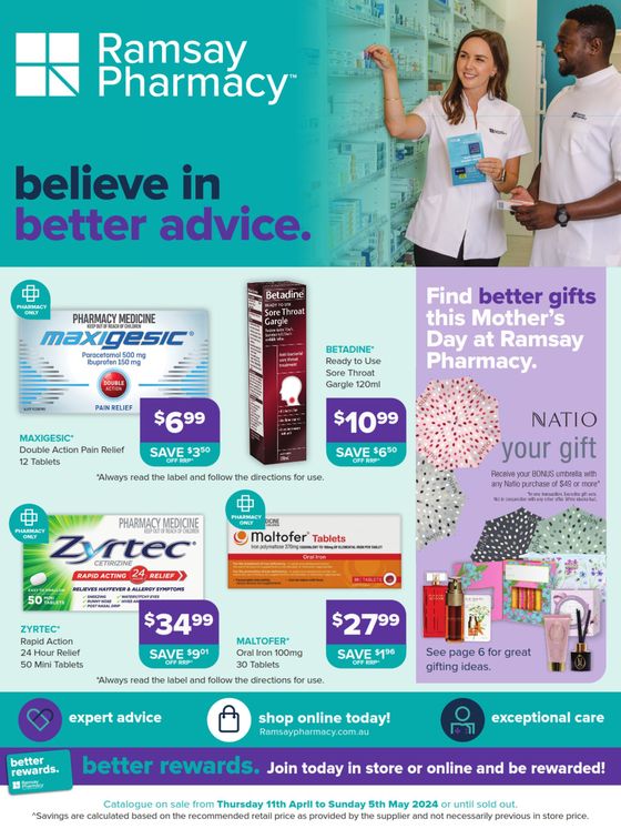 Malouf Pharmacies catalogue in Brisbane QLD | Find Better Gifts This Mother's Day | 11/04/2024 - 05/05/2024