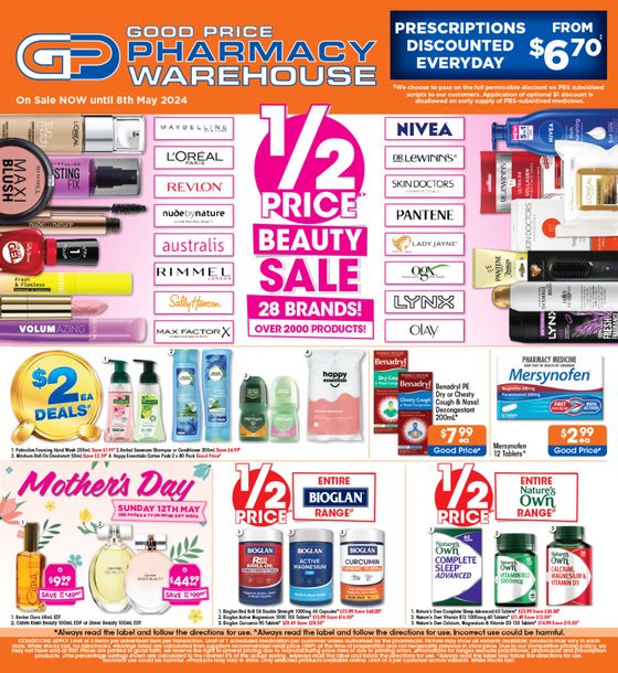 Good Price Pharmacy catalogue in Kingaroy QLD | Beauty Sale | 11/04/2024 - 08/05/2024