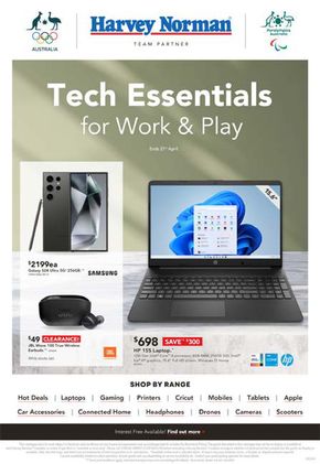 Harvey Norman catalogue in Rockhampton QLD | Tech Essentials For Work & Play | 11/04/2024 - 21/04/2024