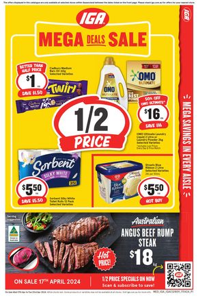 IGA catalogue in Townsville QLD | IGA - 1/2 Price - 17/04 | 17/04/2024 - 23/04/2024