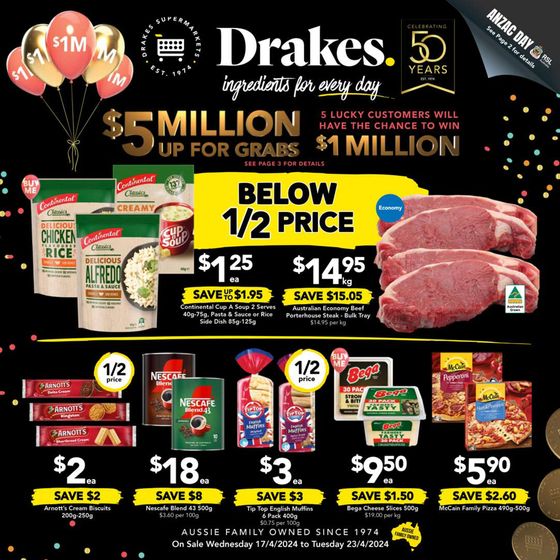 Drakes catalogue in Bayside QLD | Drakes 17/04 | 17/04/2024 - 23/04/2024