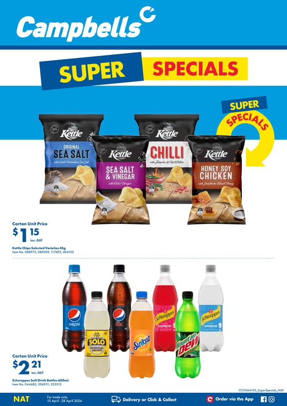 Campbells catalogue in Mackay QLD | Super Specials | 15/04/2024 - 28/04/2024
