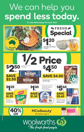 Woolworths catalogue in Port Sorell TAS | Weekly Specials - 17/04 | 17/04/2024 - 23/04/2024