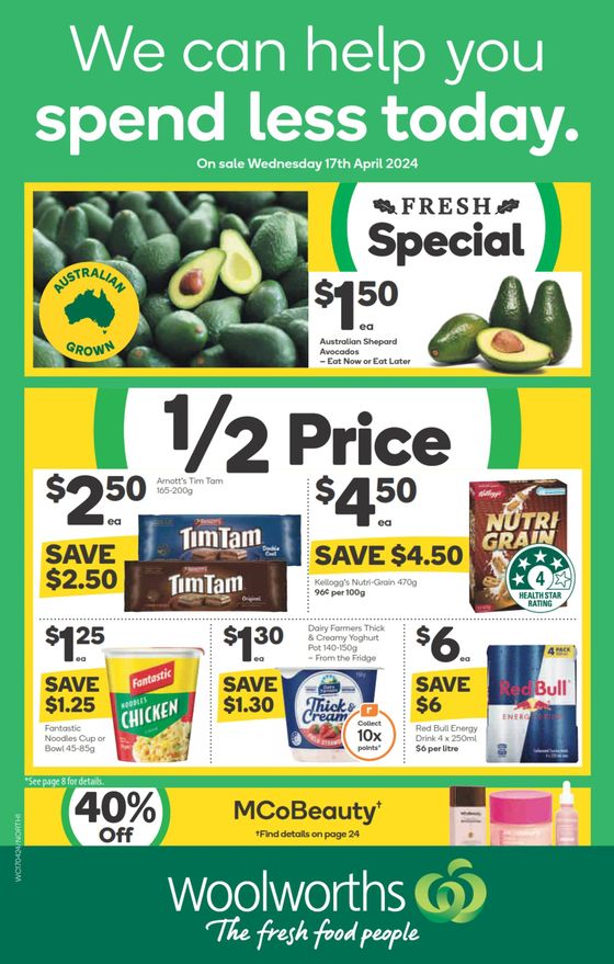 Woolworths catalogue in Kingscliff NSW | Weekly Specials - 17/04 | 17/04/2024 - 23/04/2024