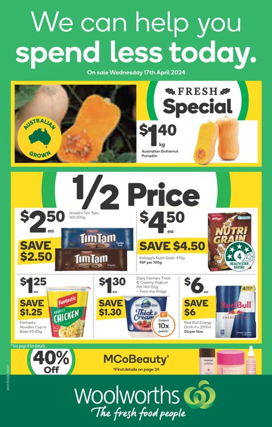 Woolworths catalogue in Leeton NSW | Weekly Specials - 17/04 | 17/04/2024 - 23/04/2024