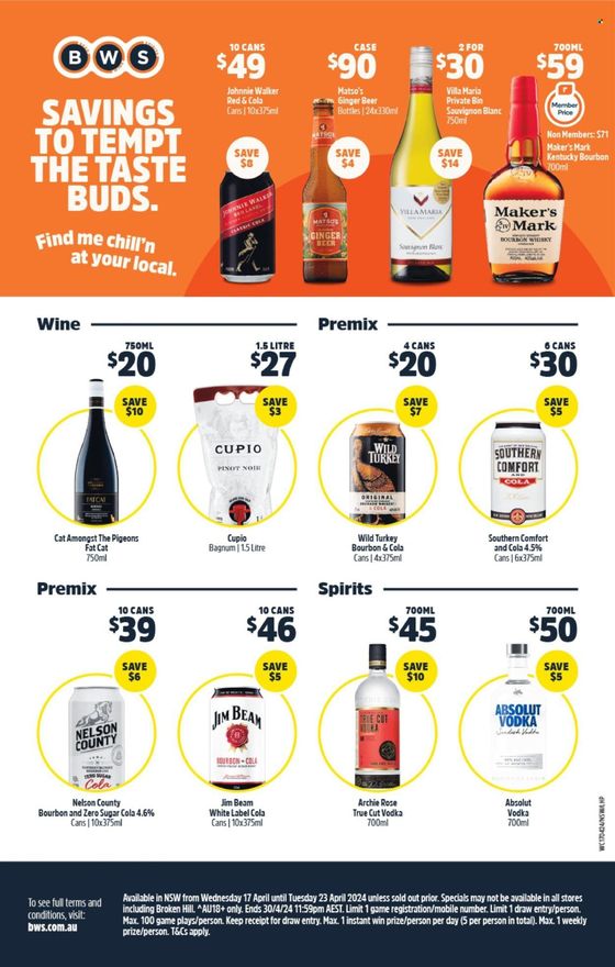BWS catalogue in Newcastle NSW | Weekly Specials  | 17/04/2024 - 23/04/2024