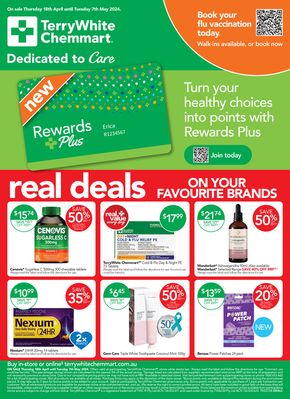 TerryWhite Chemmart catalogue in Bellingen NSW | Real Deals On Your Favourite Brands | 18/04/2024 - 07/05/2024