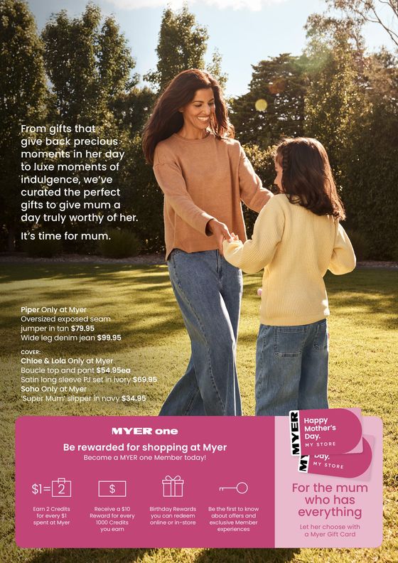 Myer catalogue in Gold Coast QLD | Mother’s Day | 22/04/2024 - 12/05/2024