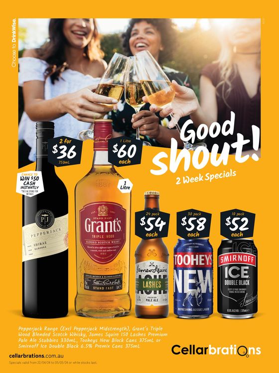 Cellarbrations catalogue in Newcastle NSW | Good Shout! 22/04 | 22/04/2024 - 05/05/2024