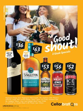 Groceries offers in Murray Bridge SA | Good Shout! 22/04 in Cellarbrations | 22/04/2024 - 05/05/2024