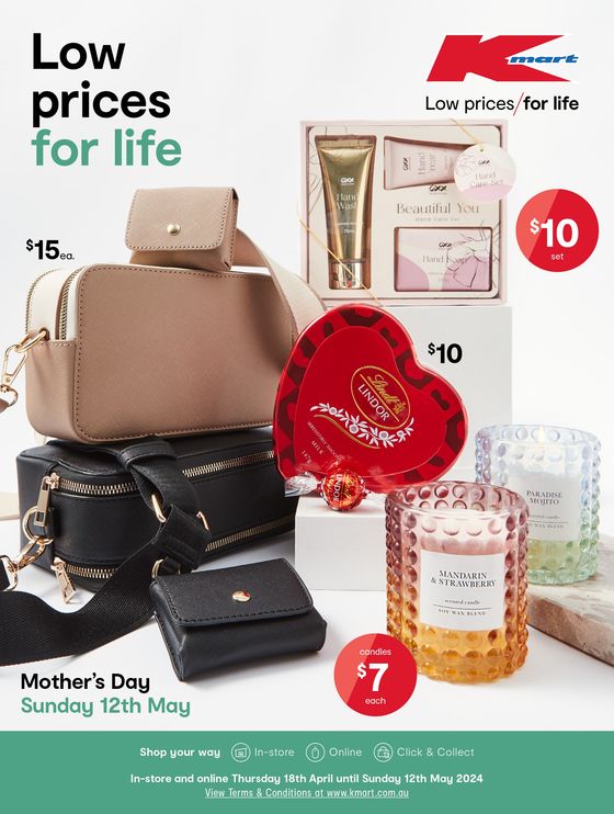 Kmart catalogue in Enfield VIC | Mother’s Day - Low Prices For Life | 18/04/2024 - 12/05/2024